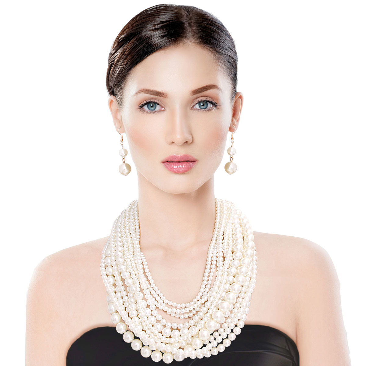 Cream Pearl 12 Strand Necklace - Premium Wholesale Jewelry from Pinktown - Just $36! Shop now at chiquestyles