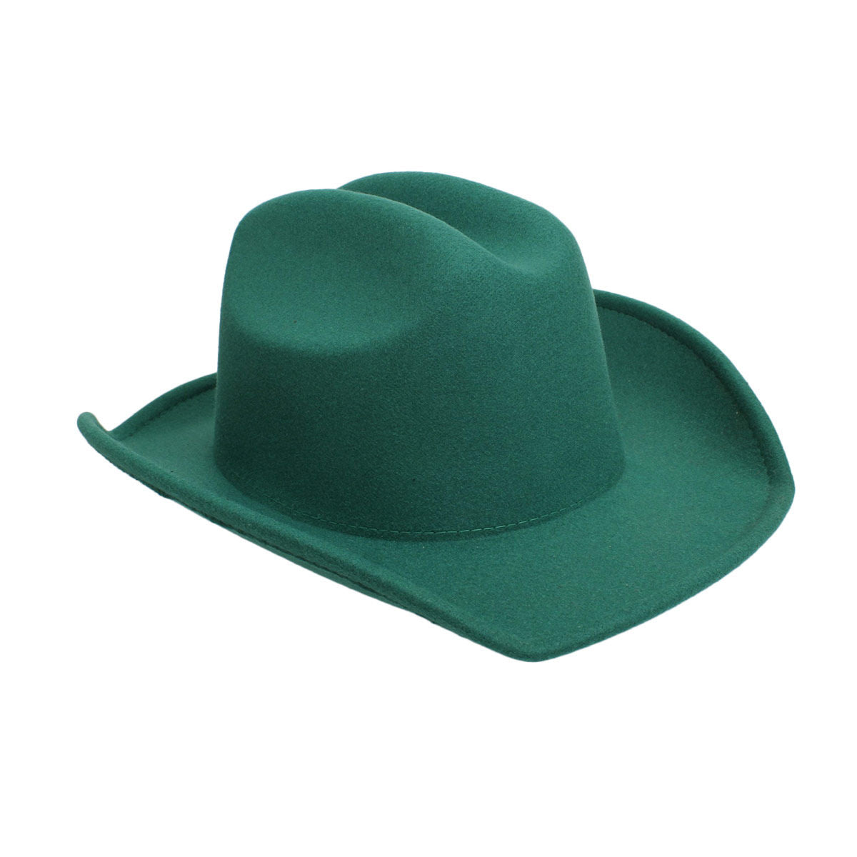 Cowboy Hat Green Felt Western Fashion Hat - Premium Wholesale Fashion Accessories from Pinktown - Just $17! Shop now at chiquestyles