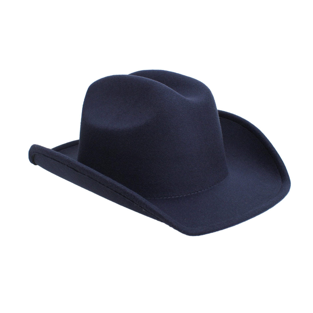 Cowboy Hat Navy Felt Western Fashion Hat - Premium Wholesale Fashion Accessories from Pinktown - Just $17! Shop now at chiquestyles