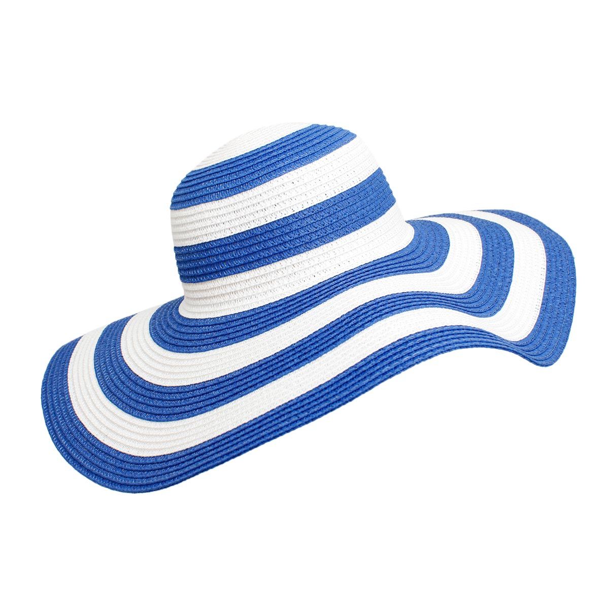 ZPB Straw Hat Vogue Sorority Striped Wide Brim Hat - Premium Zeta Phi Beta Paraphernalia from Pinktown - Just $16! Shop now at chiquestyles