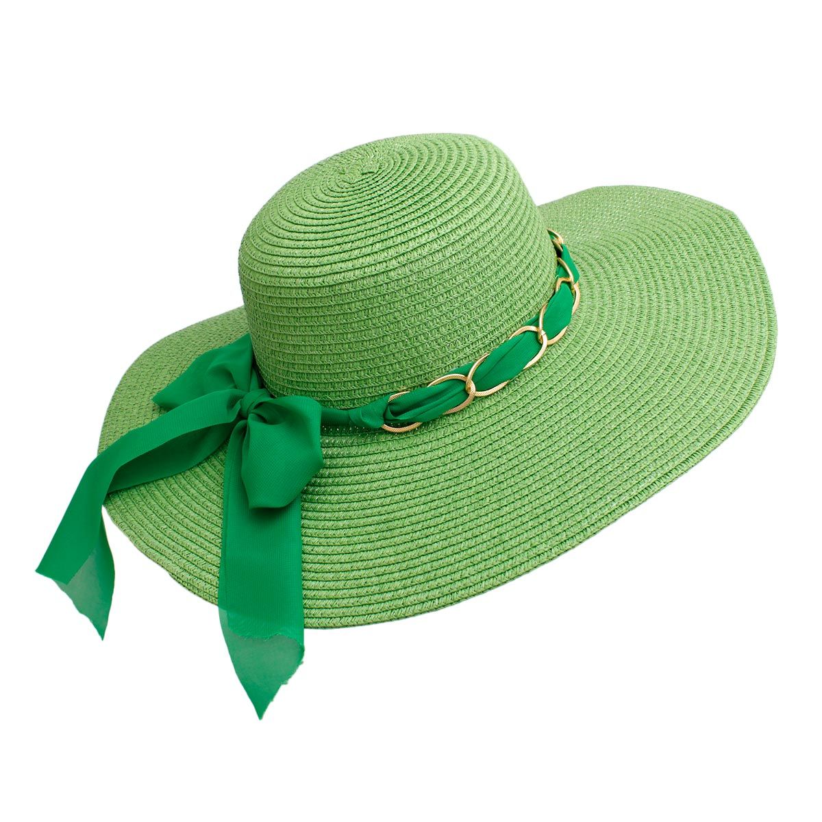 Straw Hat Classy Green Bow AKA Chapeau for Women - Premium AKA Sorority Paraphernalia from Pinktown - Just $15! Shop now at chiquestyles