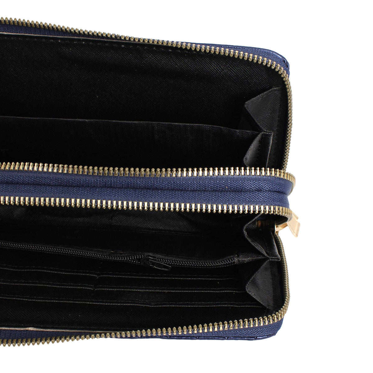 Zipper Wallet Navy Woven Wristlet for Women - Premium Wholesale Fashion Accessories from Pinktown - Just $10! Shop now at chiquestyles