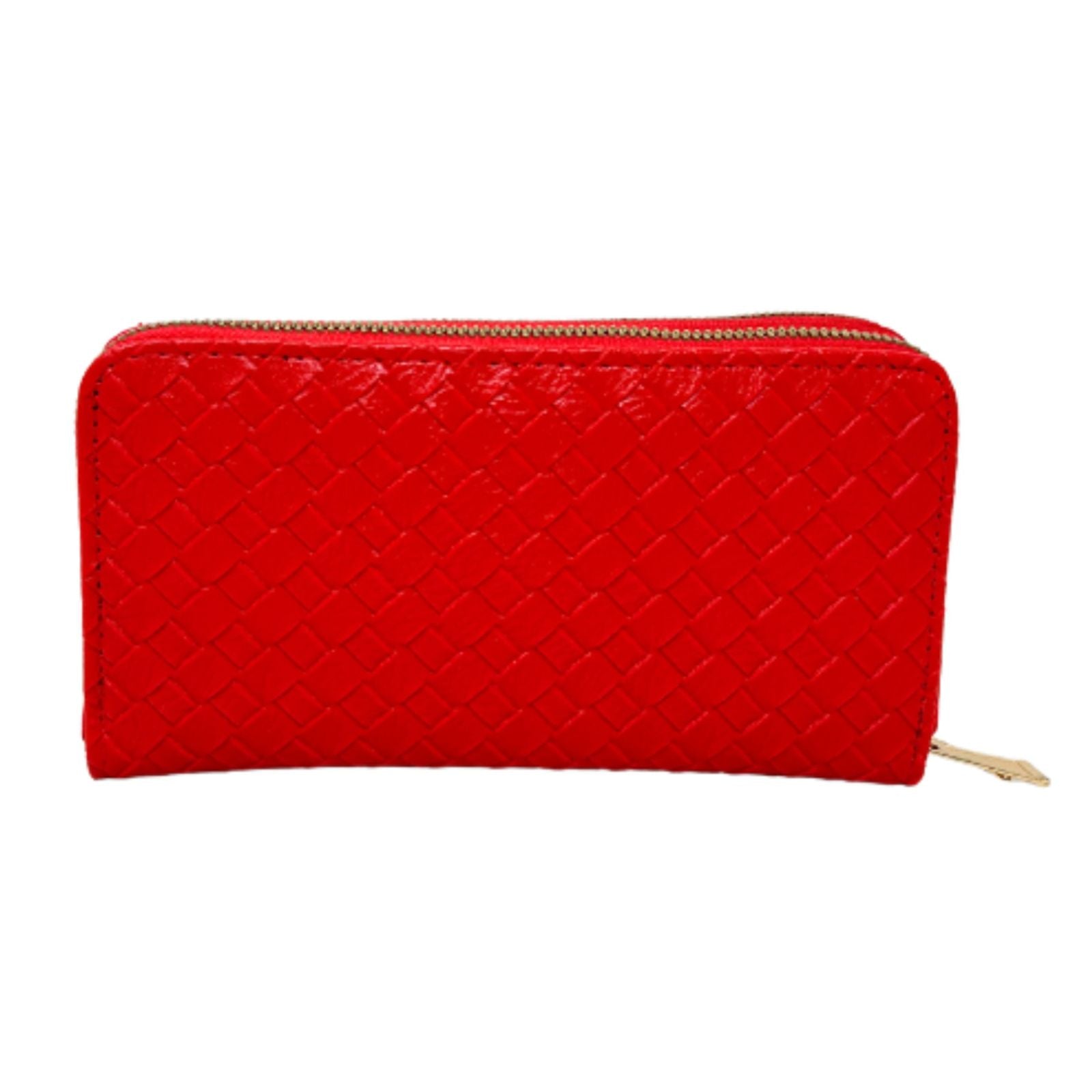 Zipper Wallet Red Woven Wristlet for Women - Premium Wholesale Fashion Accessories from Pinktown - Just $10! Shop now at chiquestyles