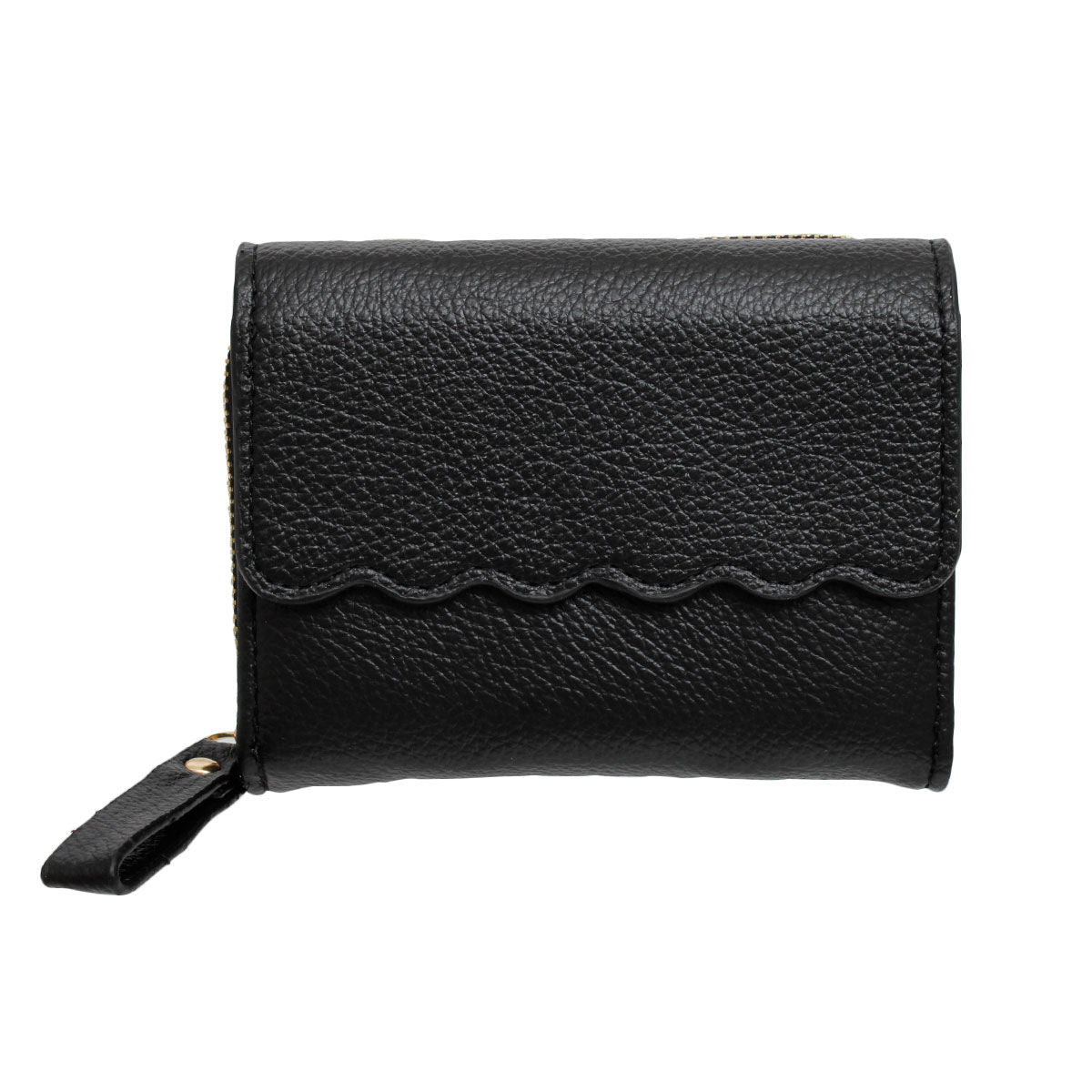 Accordian Wallet Black Snap Cardholder for Women - Premium Wholesale Fashion Accessories from Pinktown - Just $12! Shop now at chiquestyles