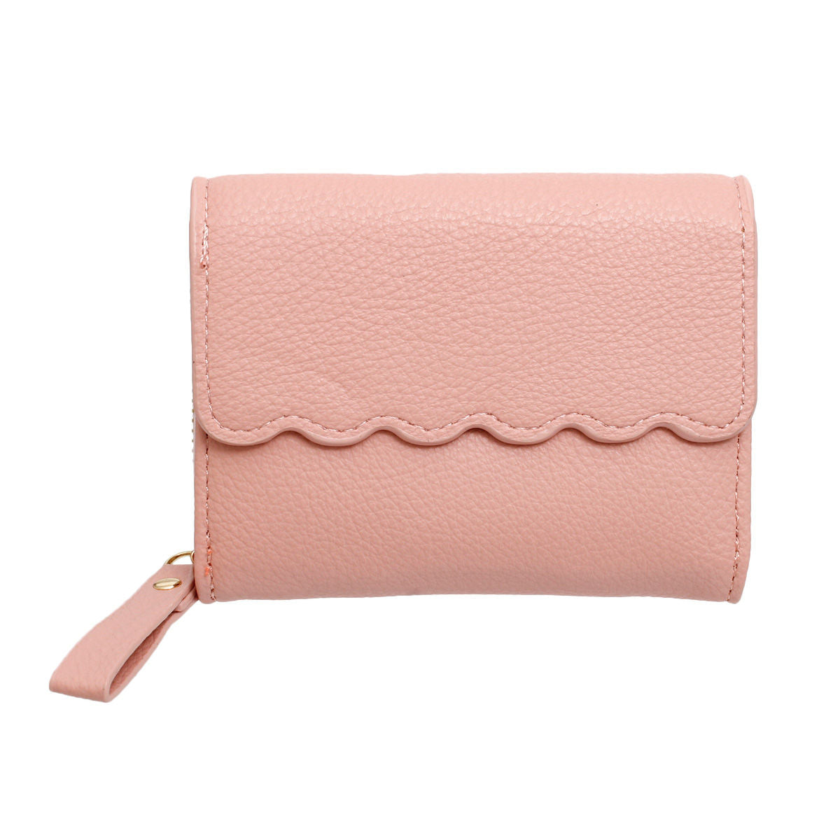 Accordian Wallet Pink Snap Cardholder for Women - Premium Wholesale Fashion Accessories from Pinktown - Just $12! Shop now at chiquestyles