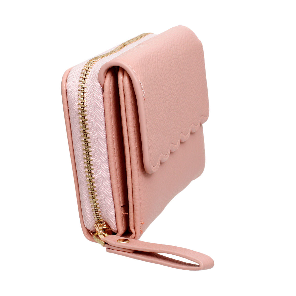 Accordian Wallet Pink Snap Cardholder for Women - Premium Wholesale Fashion Accessories from Pinktown - Just $12! Shop now at chiquestyles