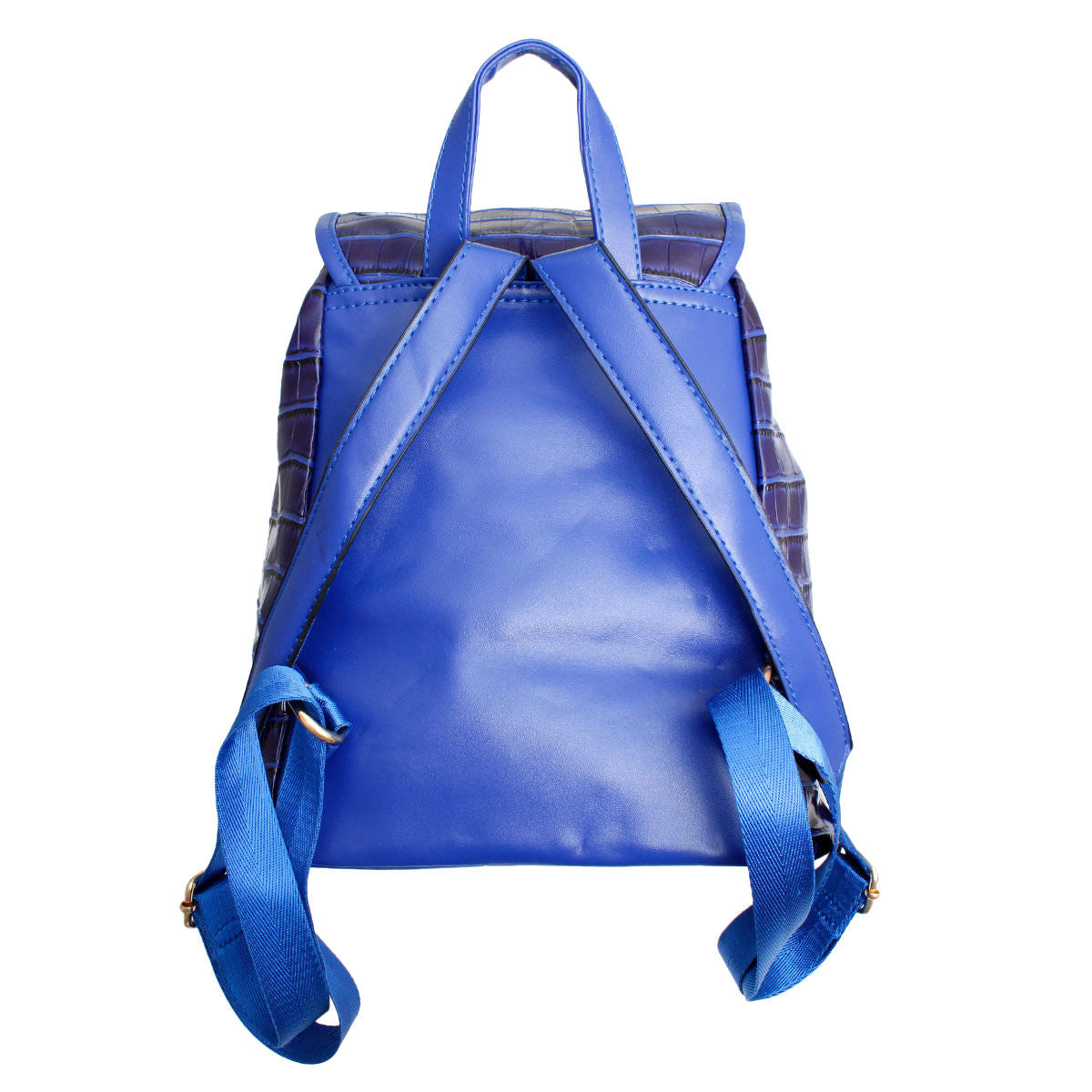 Backpack Blue Croc Flap Bag Set for Women - Premium Wholesale Fashion Accessories from Pinktown - Just $33! Shop now at chiquestyles