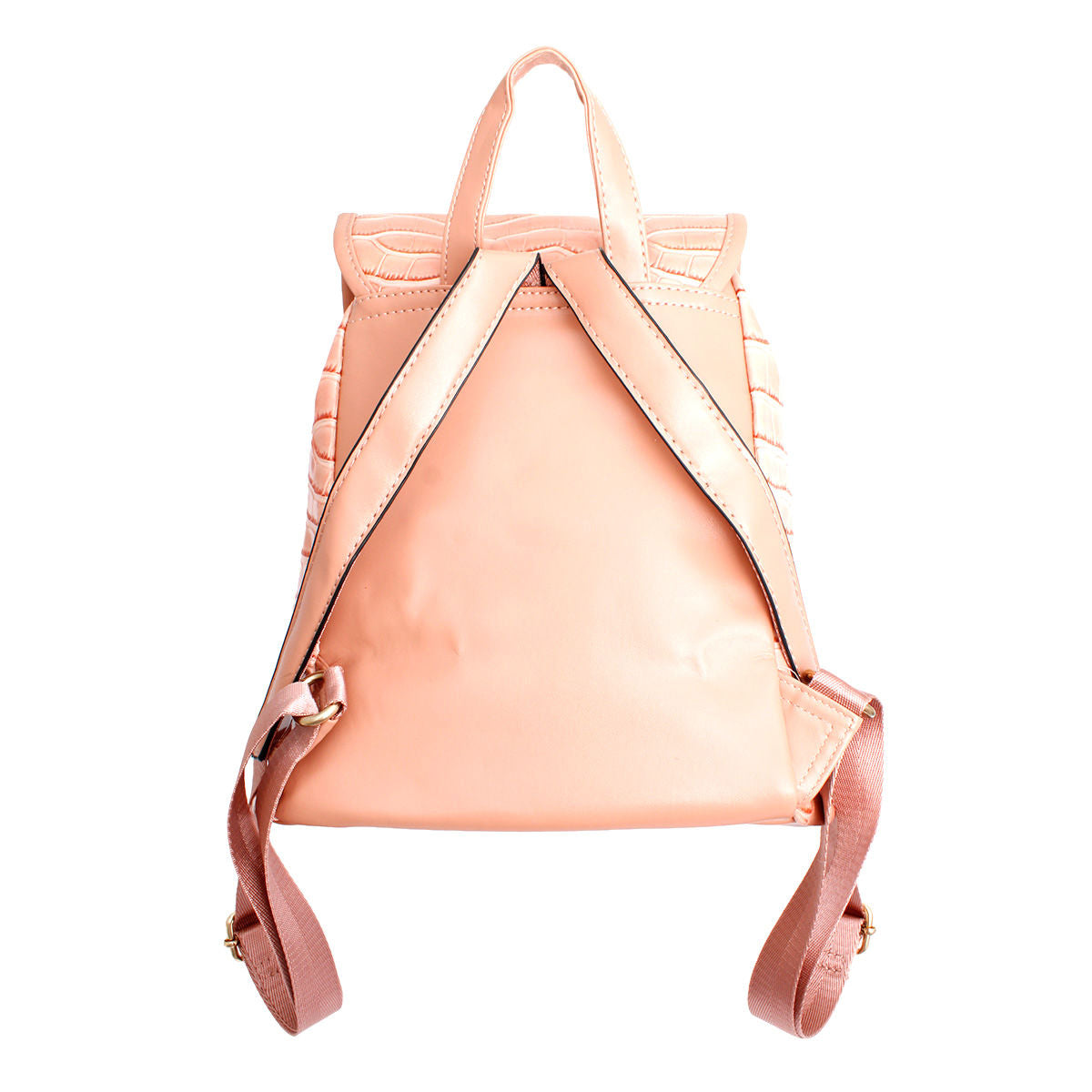 Backpack Pink Croc Flap Bag Set for Women - Premium Wholesale Fashion Accessories from Pinktown - Just $33! Shop now at chiquestyles