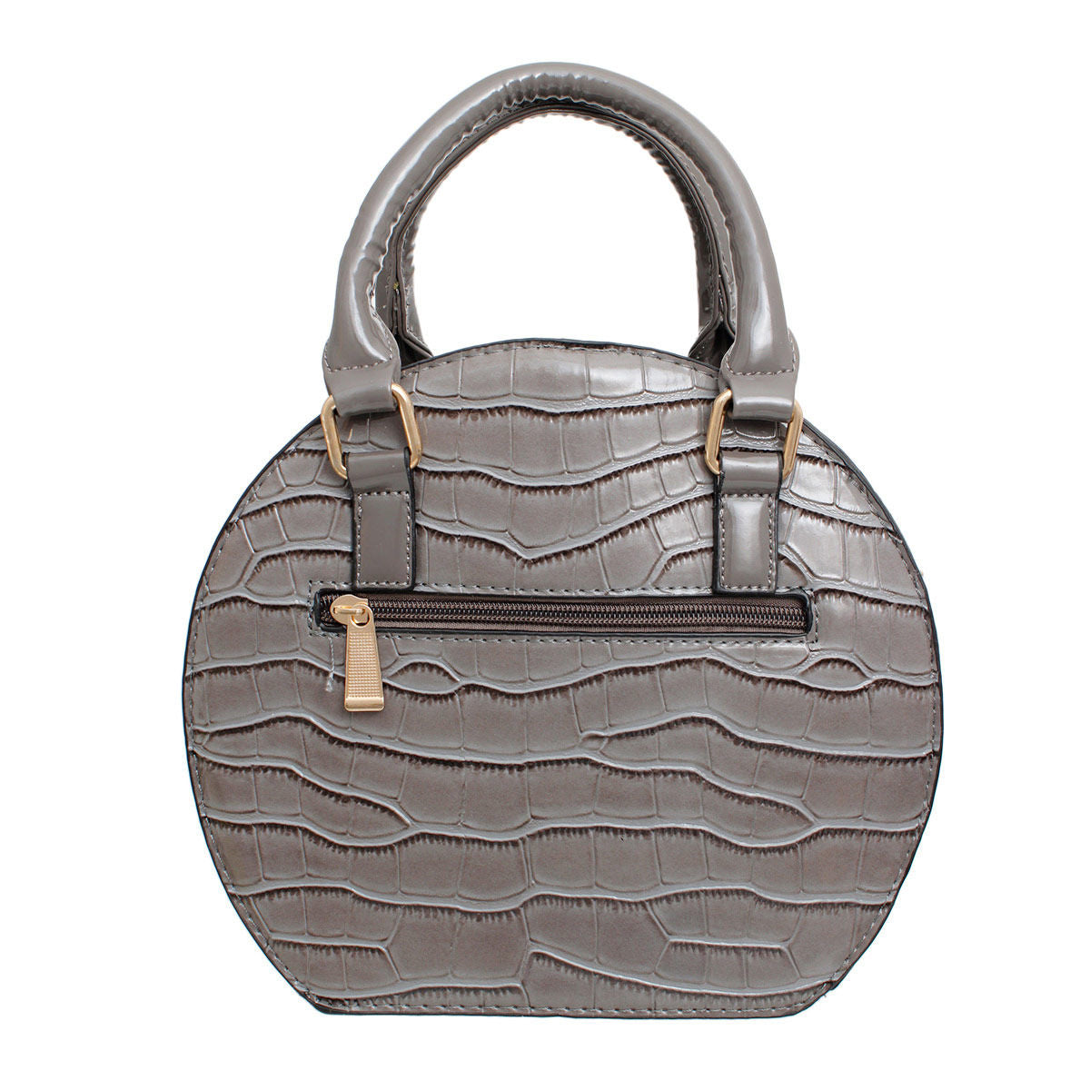 Handbag Round Grey Flower Croc Bag for Women - Premium Wholesale Fashion Accessories from Pinktown - Just $34! Shop now at chiquestyles