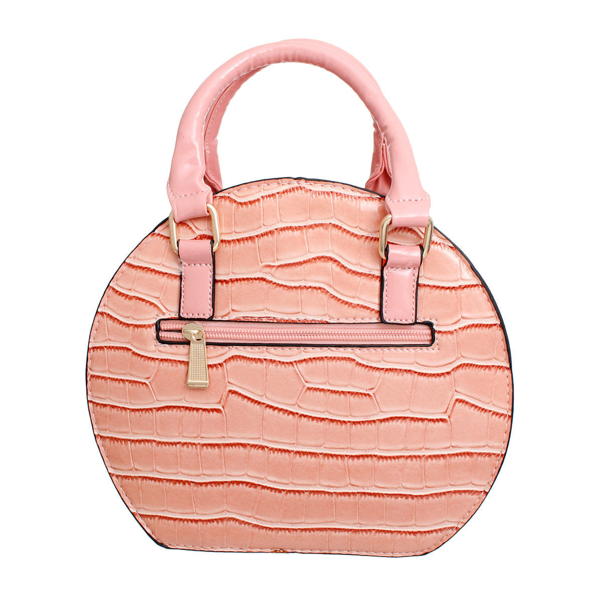 Handbag Round Pink Flower Croc Bag for Women - Premium Wholesale Fashion Accessories from Pinktown - Just $34! Shop now at chiquestyles