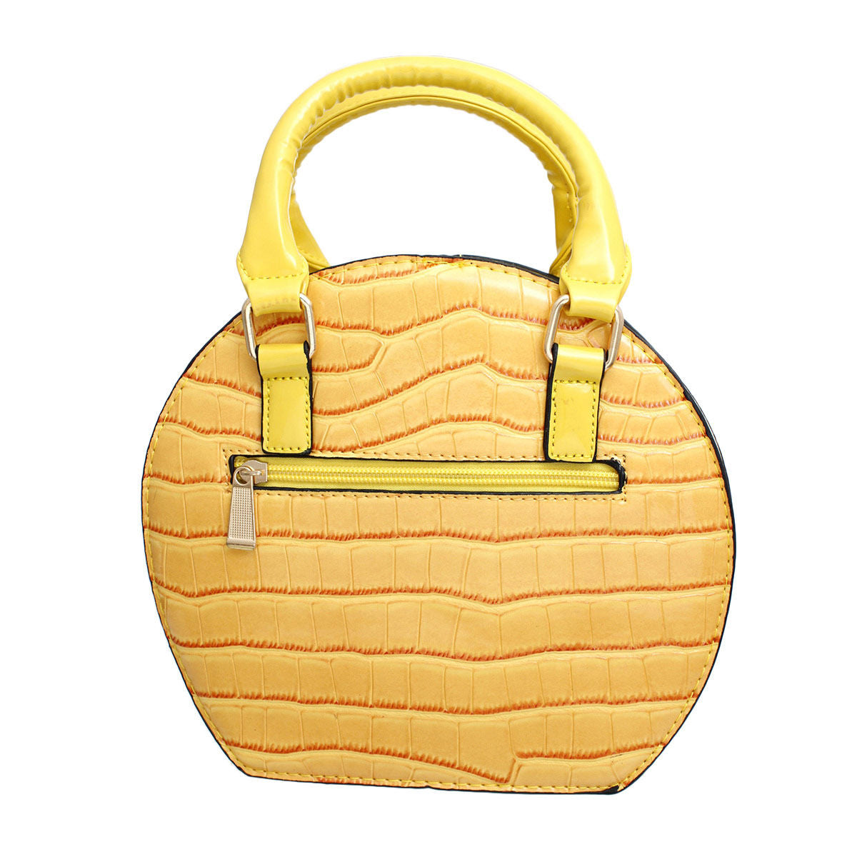 Handbag Round Yellow Flower Croc Bag for Women - Premium Wholesale Fashion Accessories from Pinktown - Just $34! Shop now at chiquestyles