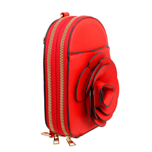 Mini Backpack Red Flower Wallet Bag For Women - Premium Wholesale Fashion Accessories from Pinktown - Just $29! Shop now at chiquestyles