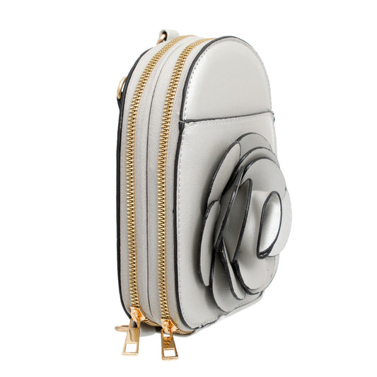 Mini Backpack Silver Flower Wallet Bag For Women - Premium Wholesale Fashion Accessories from Pinktown - Just $29! Shop now at chiquestyles