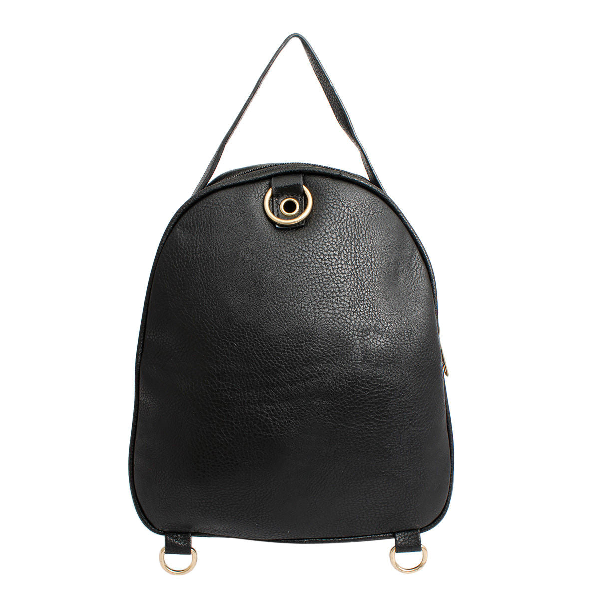 Backpack Black Rounded Small Handbag for Women - Premium Wholesale Fashion Accessories from Pinktown - Just $31! Shop now at chiquestyles