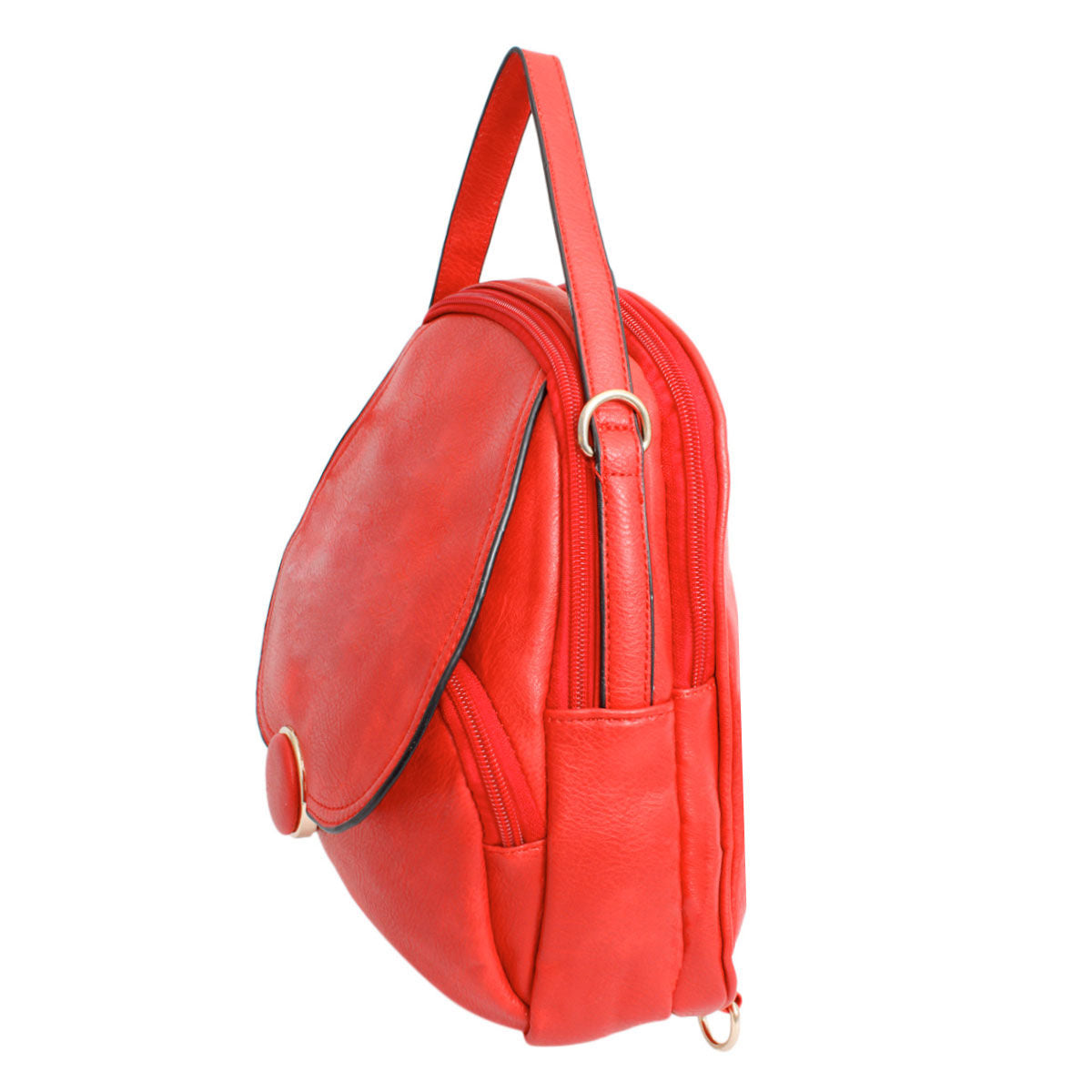 Backpack Red Rounded Small Handbag for Women - Premium Wholesale Fashion Accessories from Pinktown - Just $31! Shop now at chiquestyles