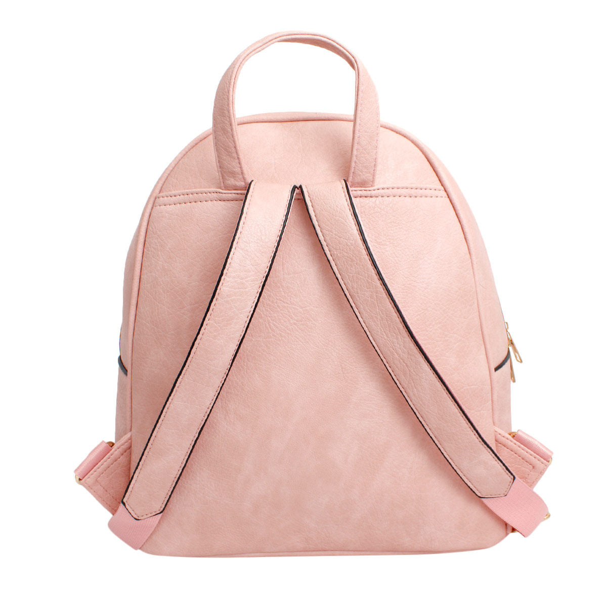 Moto Backpack Pink Zipper Medium Bag for Women - Premium Wholesale Fashion Accessories from Pinktown - Just $36! Shop now at chiquestyles