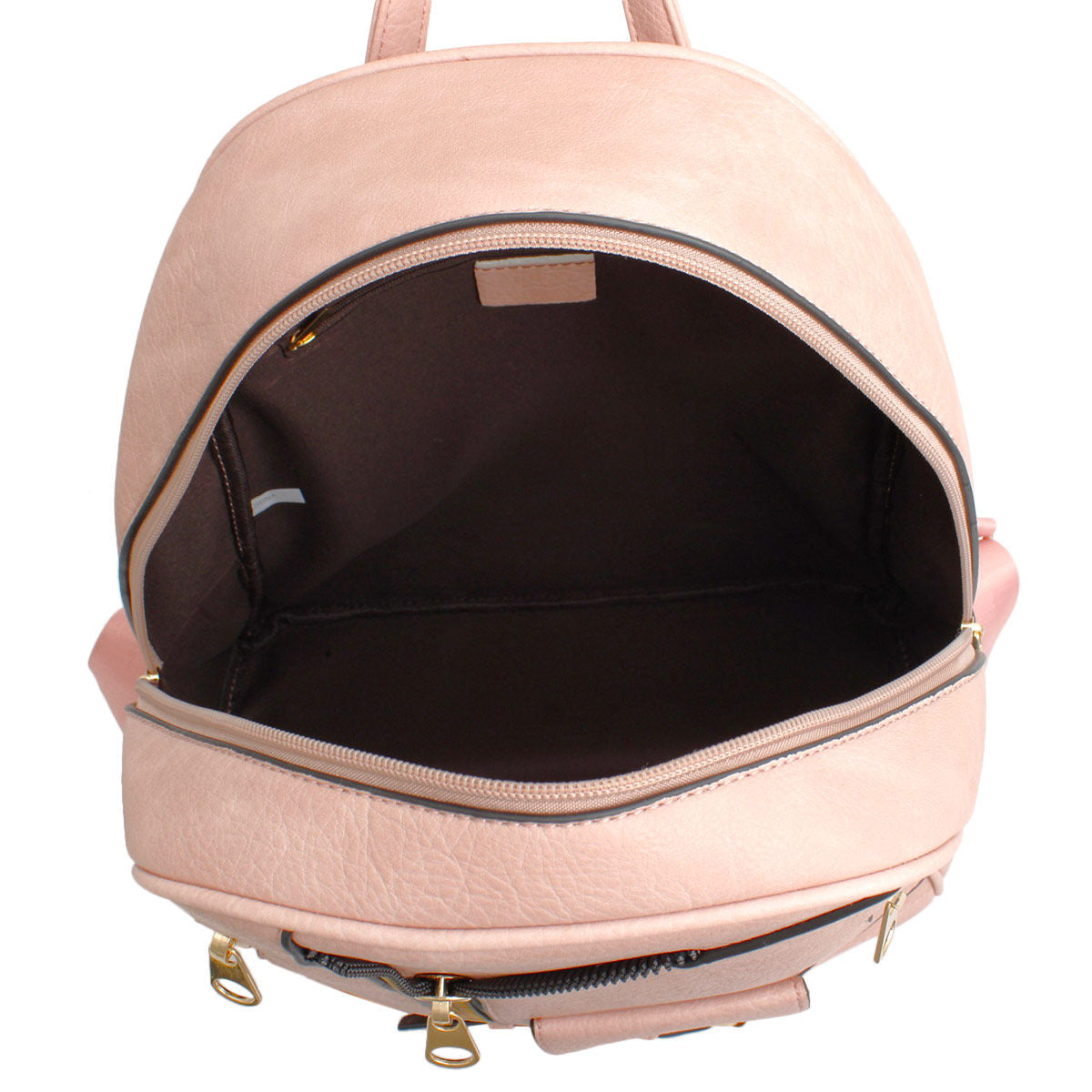 Moto Backpack Pink Zipper Medium Bag for Women - Premium Wholesale Fashion Accessories from Pinktown - Just $36! Shop now at chiquestyles