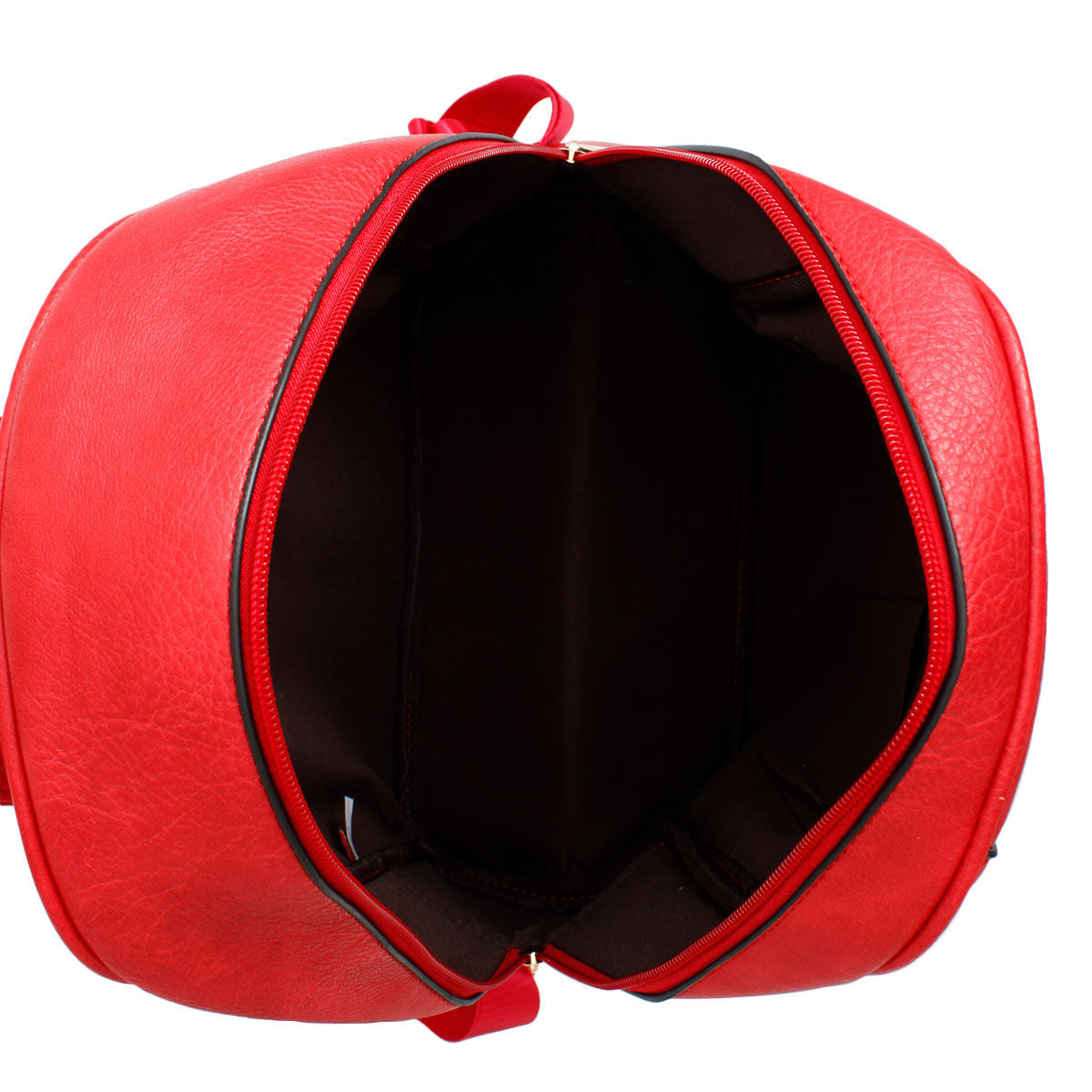 Moto Backpack Red Zipper Medium Bag for Women - Premium Wholesale Fashion Accessories from Pinktown - Just $36! Shop now at chiquestyles