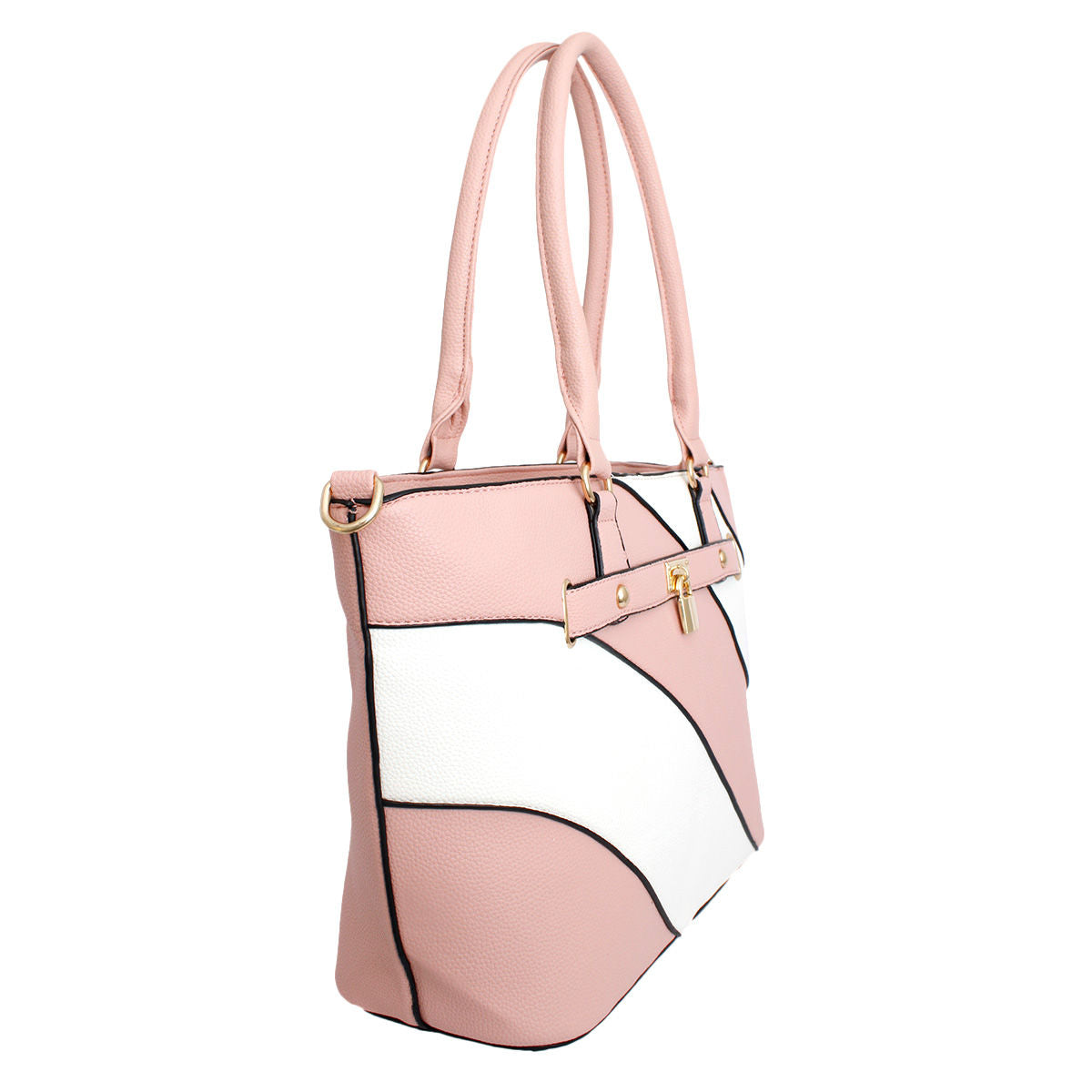 Tote Pink and White Stripe Handbag for Women - Premium Wholesale Fashion Accessories from Pinktown - Just $36! Shop now at chiquestyles