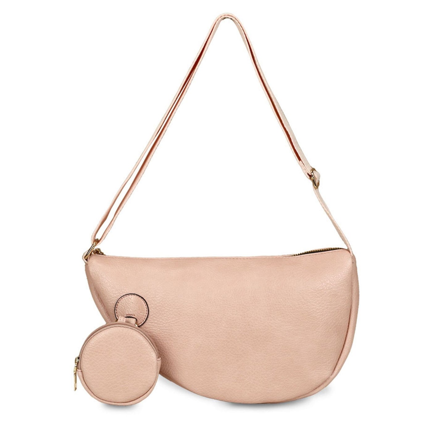 Crossbody Pink Round Pouch Bag Set for Women - Premium Wholesale Fashion Accessories from Pinktown - Just $32! Shop now at chiquestyles