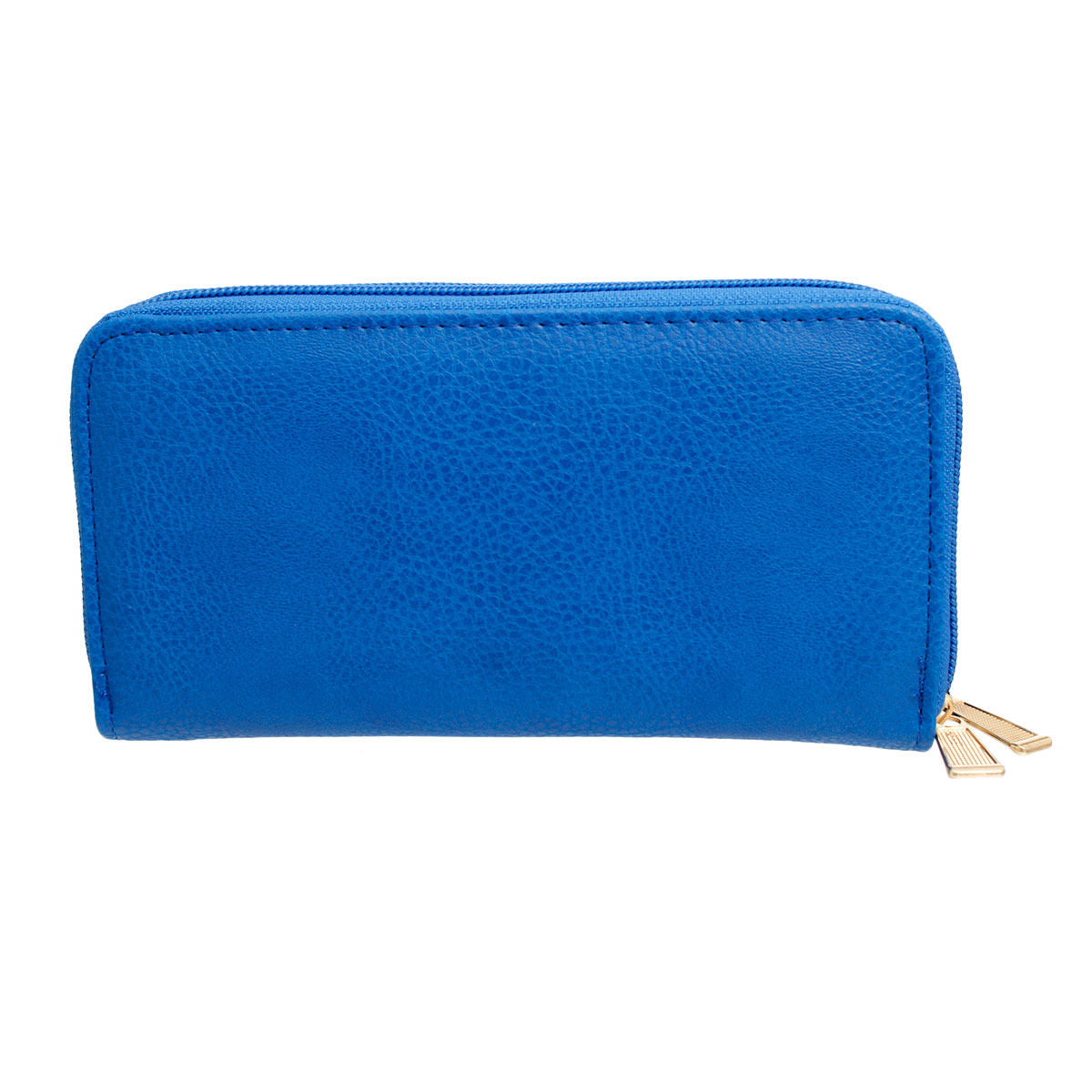 Zipper Wallet Blue Soft Grain for Women - Premium Wholesale Fashion Accessories from Pinktown - Just $10! Shop now at chiquestyles