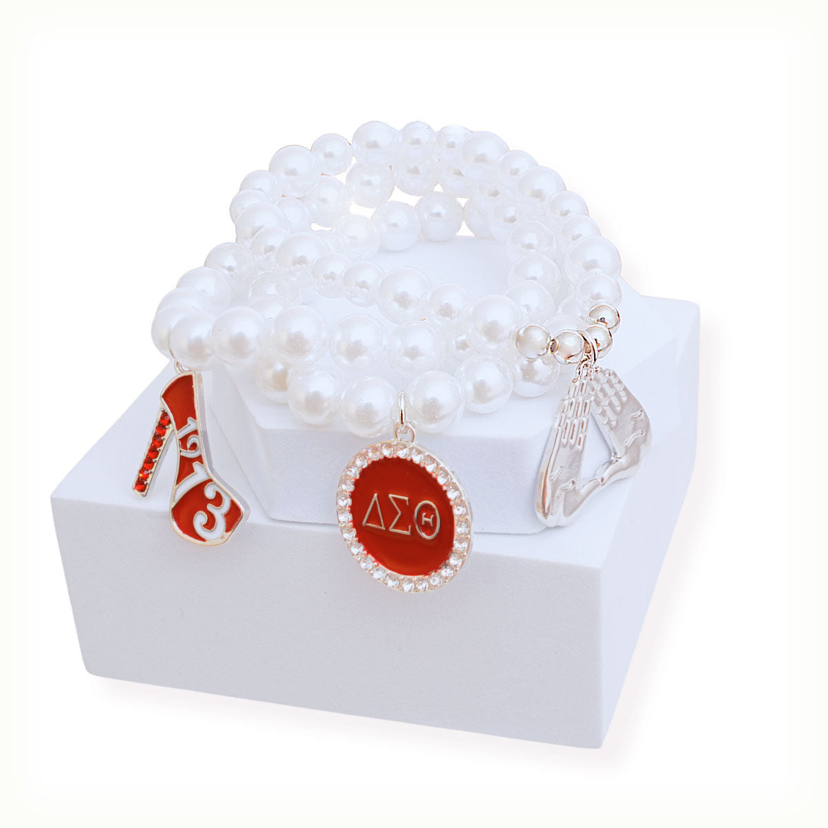 White Pearl DST Charm Trio Set - Premium Wholesale Jewelry from Pinktown - Just $15! Shop now at chiquestyles