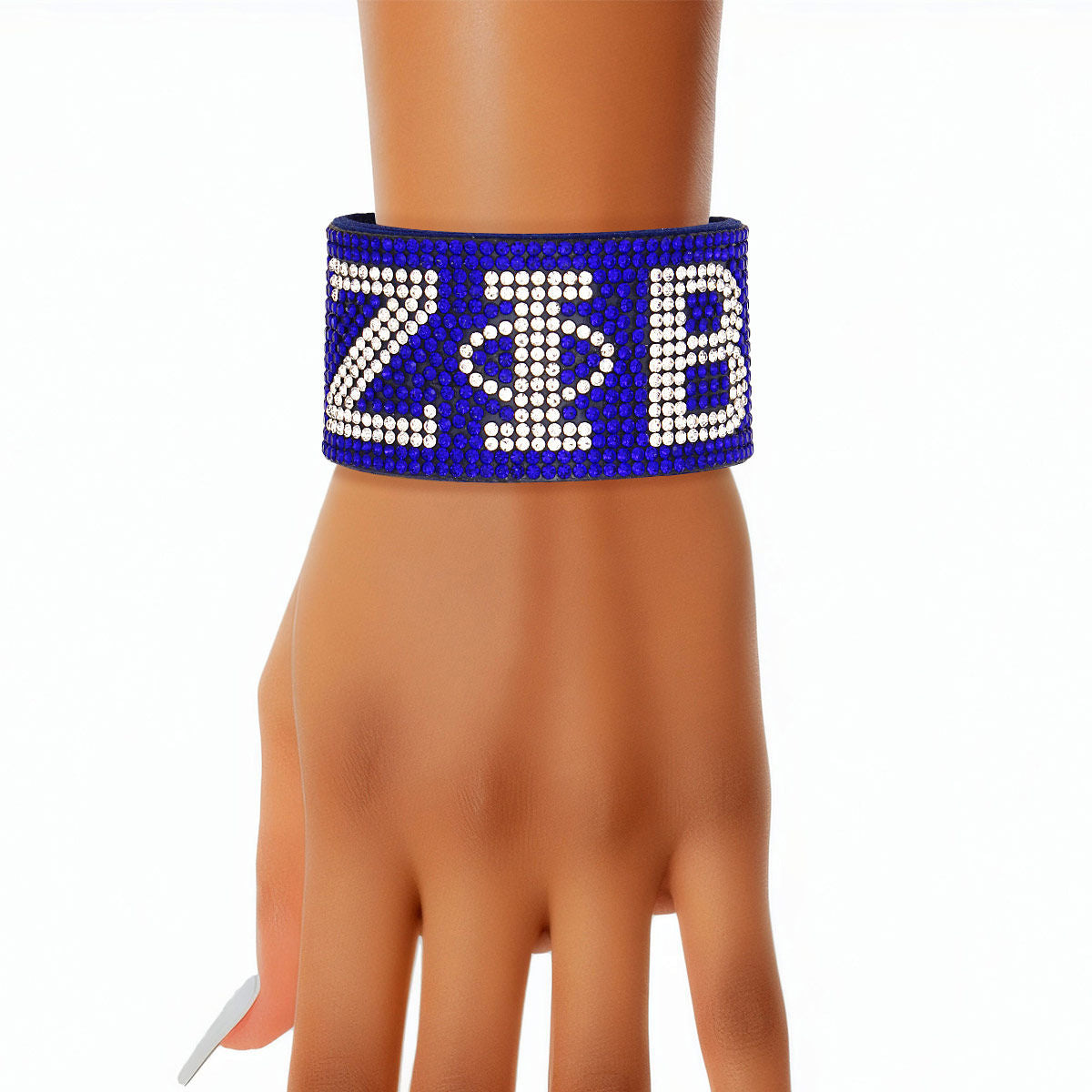 ZPB Sorority Blue Rhinestone Magnetic Bracelet - Premium Zeta Phi Beta Paraphernalia from Pinktown - Just $15! Shop now at chiquestyles