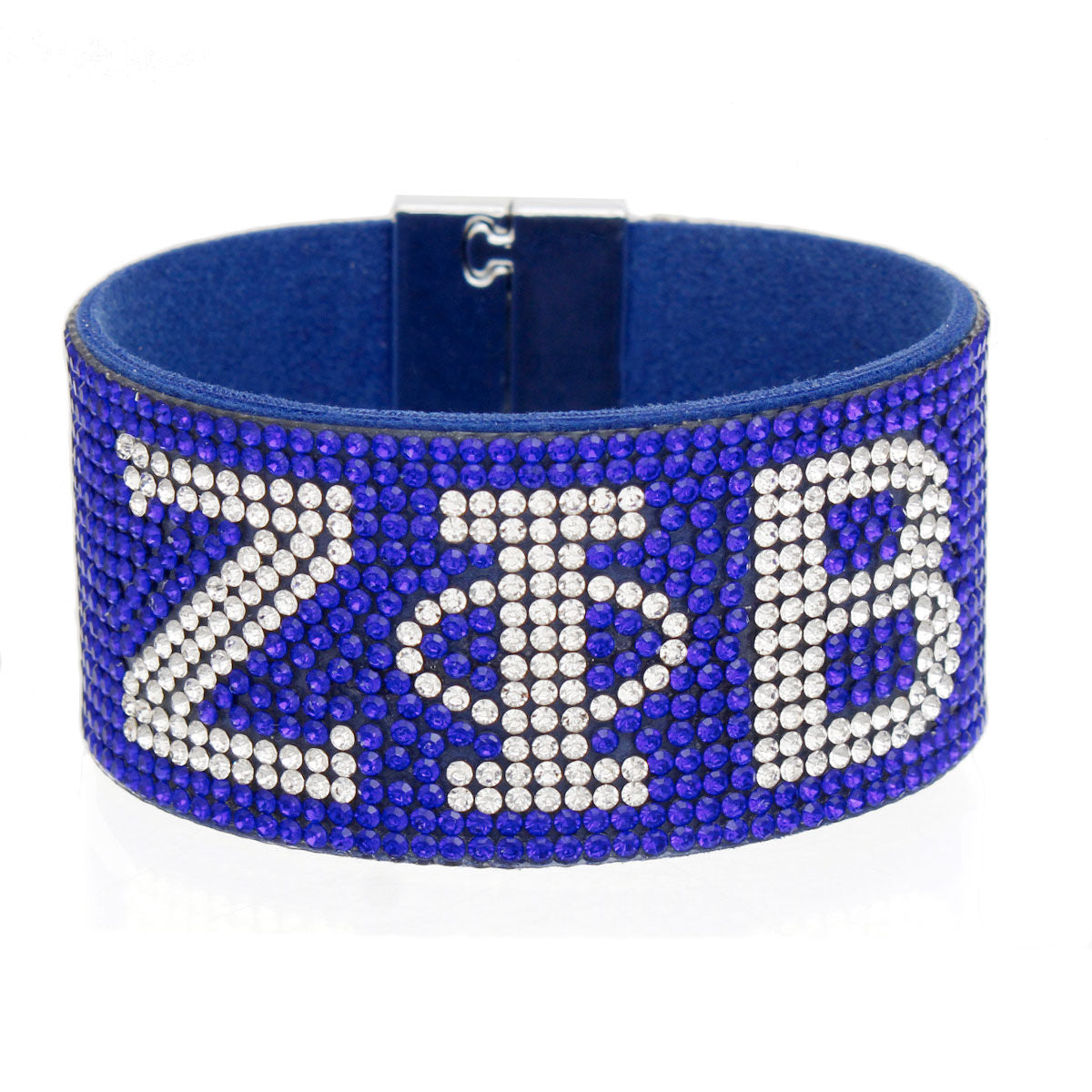 ZPB Sorority Blue Rhinestone Magnetic Bracelet - Premium Zeta Phi Beta Paraphernalia from Pinktown - Just $15! Shop now at chiquestyles