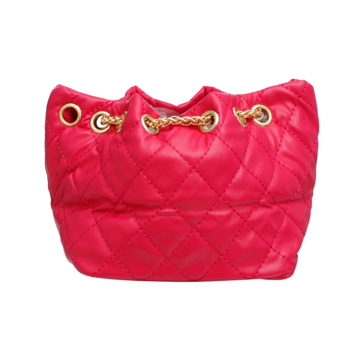 Mini Bucket Fuchsia Quilted Gold Camellia Luxe Bag