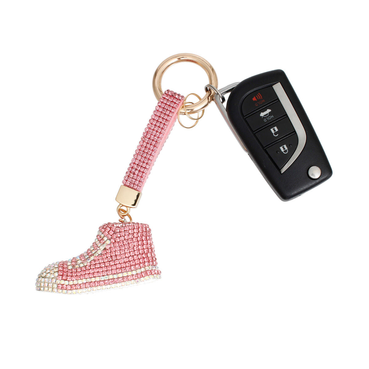 Keychain Pink Bling Chucks Charm for Women - Premium Wholesale Fashion Accessories from Pinktown - Just $23! Shop now at chiquestyles