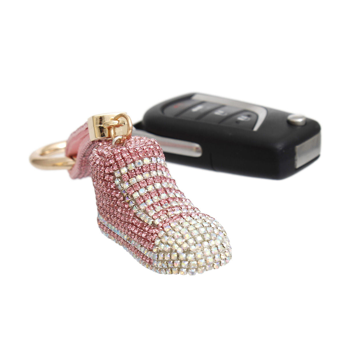 Keychain Pink Bling Chucks Charm for Women - Premium Wholesale Fashion Accessories from Pinktown - Just $23! Shop now at chiquestyles