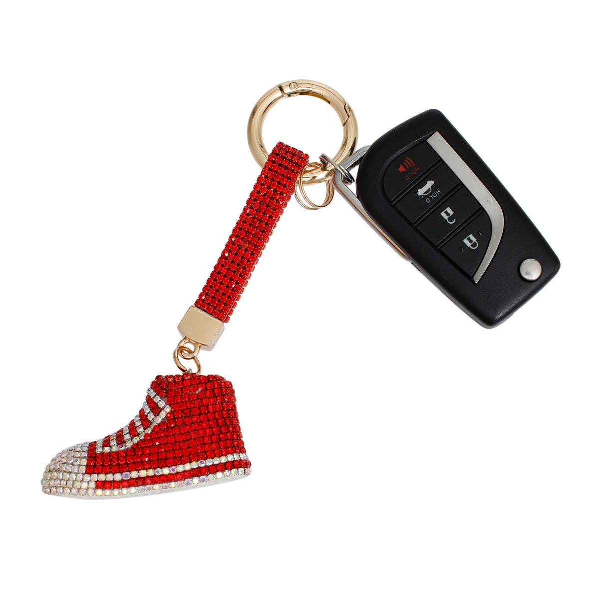 Keychain Red Bling Chucks Charm for Women - Premium Wholesale Fashion Accessories from Pinktown - Just $23! Shop now at chiquestyles