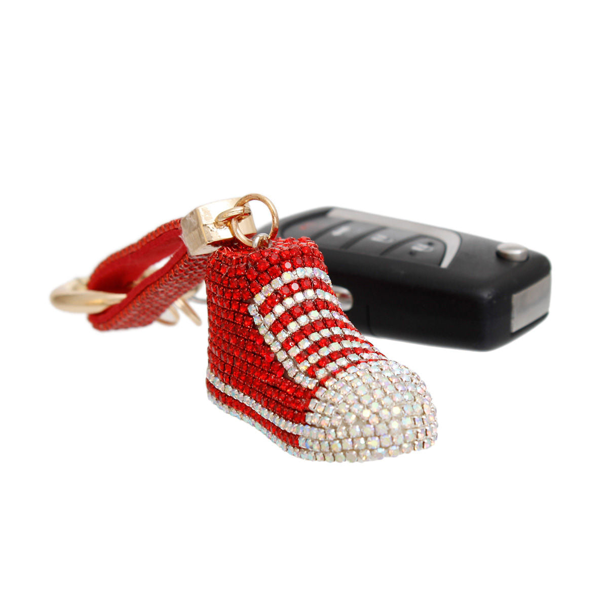 Keychain Red Bling Chucks Charm for Women - Premium Wholesale Fashion Accessories from Pinktown - Just $23! Shop now at chiquestyles