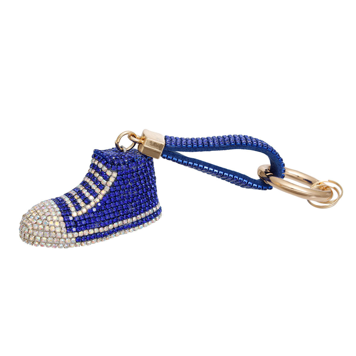 Keychain Royal Blue Bling Chucks Charm for Women - Premium Wholesale Fashion Accessories from Pinktown - Just $23! Shop now at chiquestyles