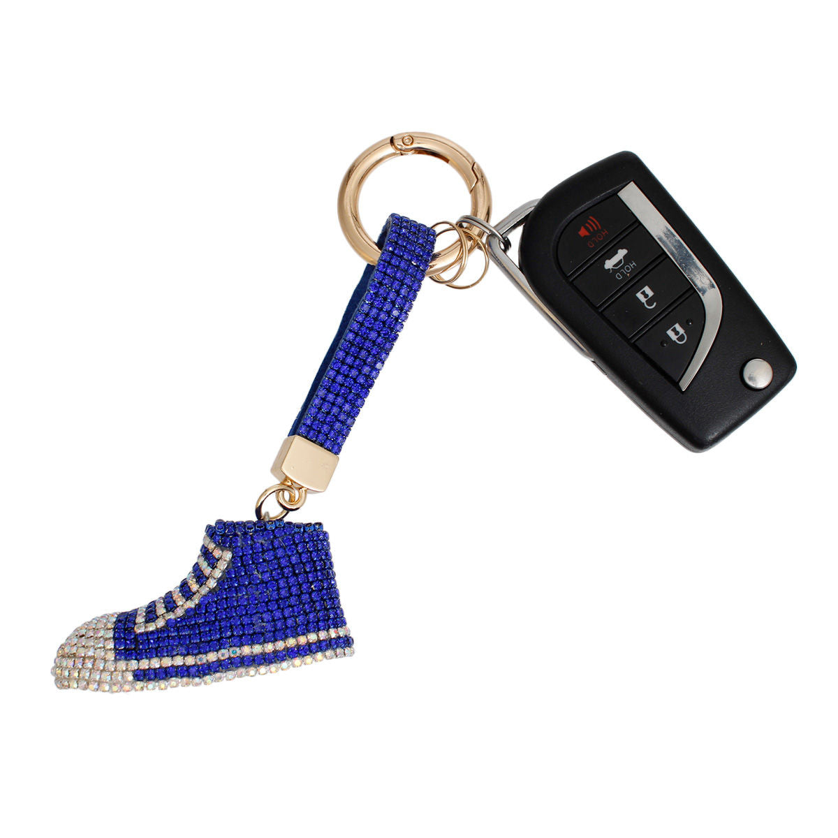 Keychain Royal Blue Bling Chucks Charm for Women - Premium Wholesale Fashion Accessories from Pinktown - Just $23! Shop now at chiquestyles