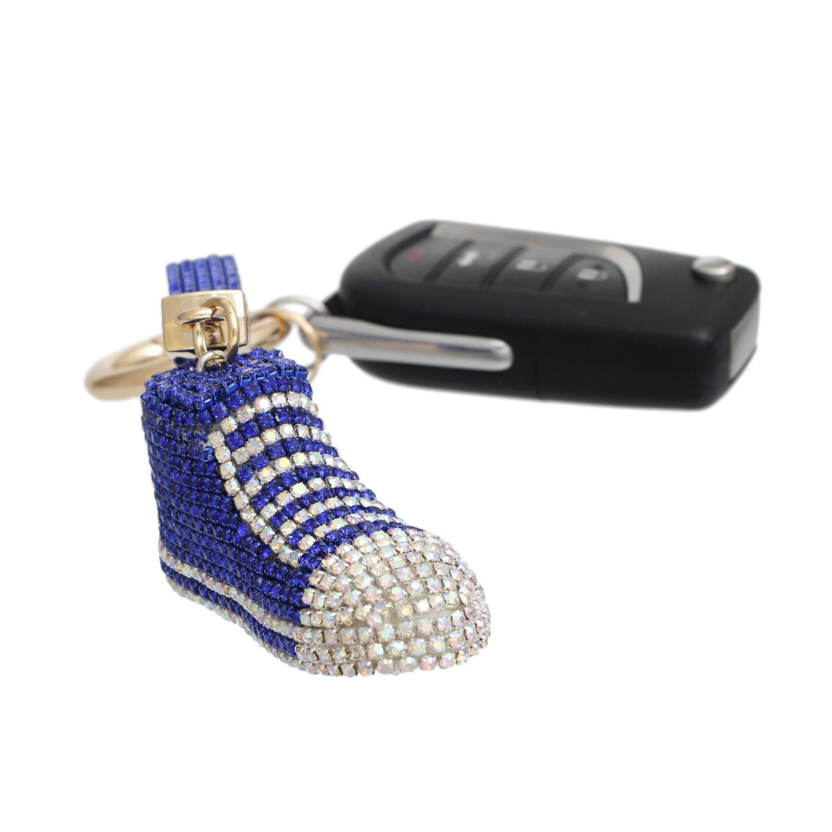 Keychain Royal Blue Bling Chucks Charm for Women - Premium Wholesale Fashion Accessories from Pinktown - Just $23! Shop now at chiquestyles