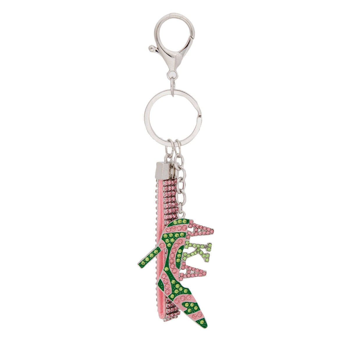 Keychain AKA Sorority Pink Green Heel for Women - Premium Wholesale Fashion Accessories from Pinktown - Just $16! Shop now at chiquestyles