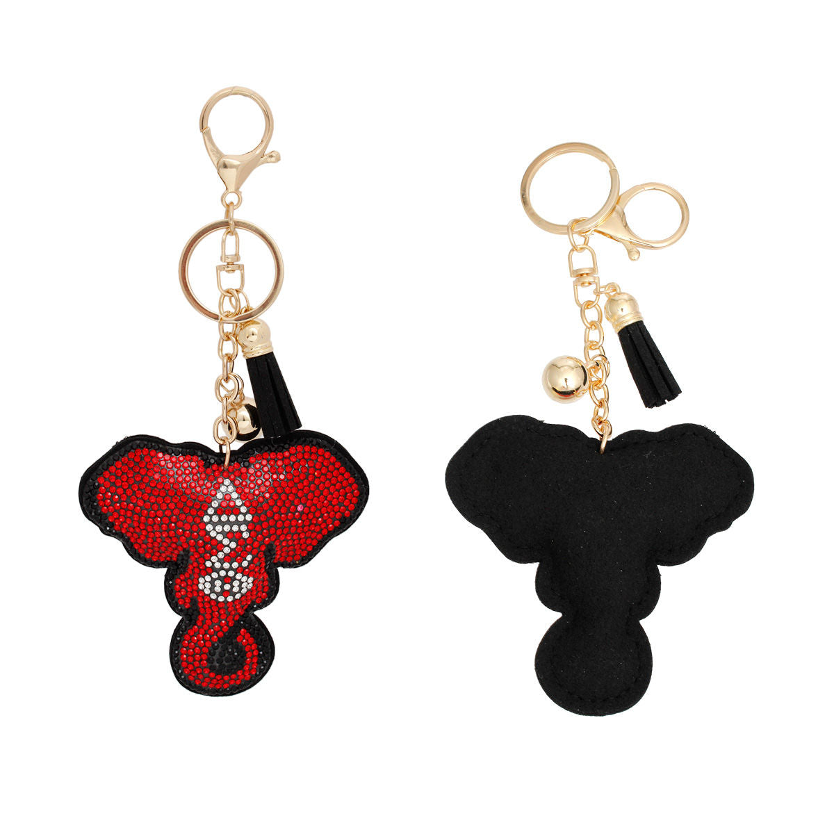 DST Sorority Elephant Head Red Padded Keychain - Premium Wholesale Boutique Clothing from Pinktown - Just $10! Shop now at chiquestyles