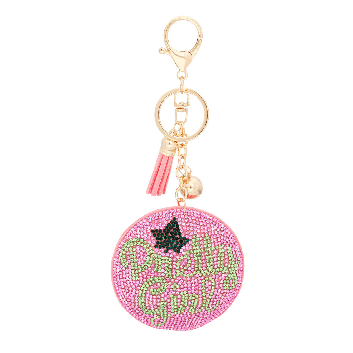 AKA Sorority Pink Pretty Girl Padded Keychain - Premium Wholesale Fashion Accessories from Pinktown - Just $12! Shop now at chiquestyles