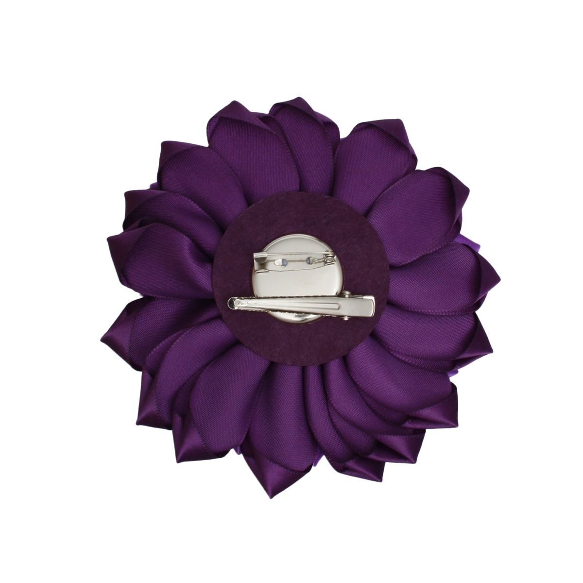 Brooch Power Purple Flower Pearl Clip and Pin