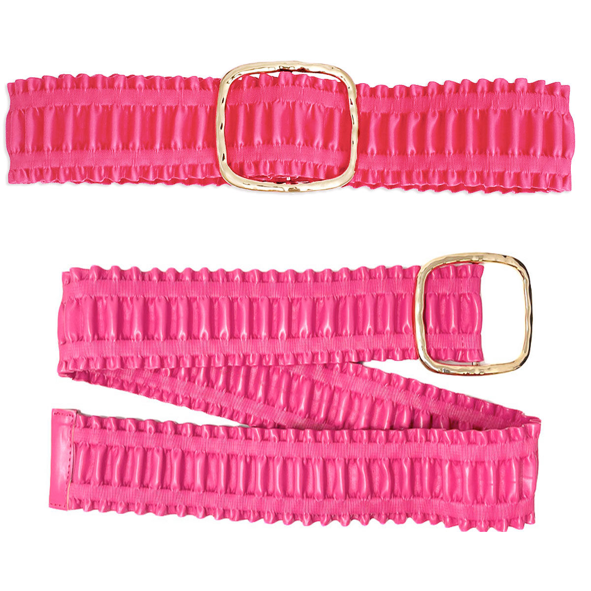 Belt Fuchsia Ruffled Wide Stretch for Women - Premium Wholesale Fashion Accessories from Pinktown - Just $16! Shop now at chiquestyles