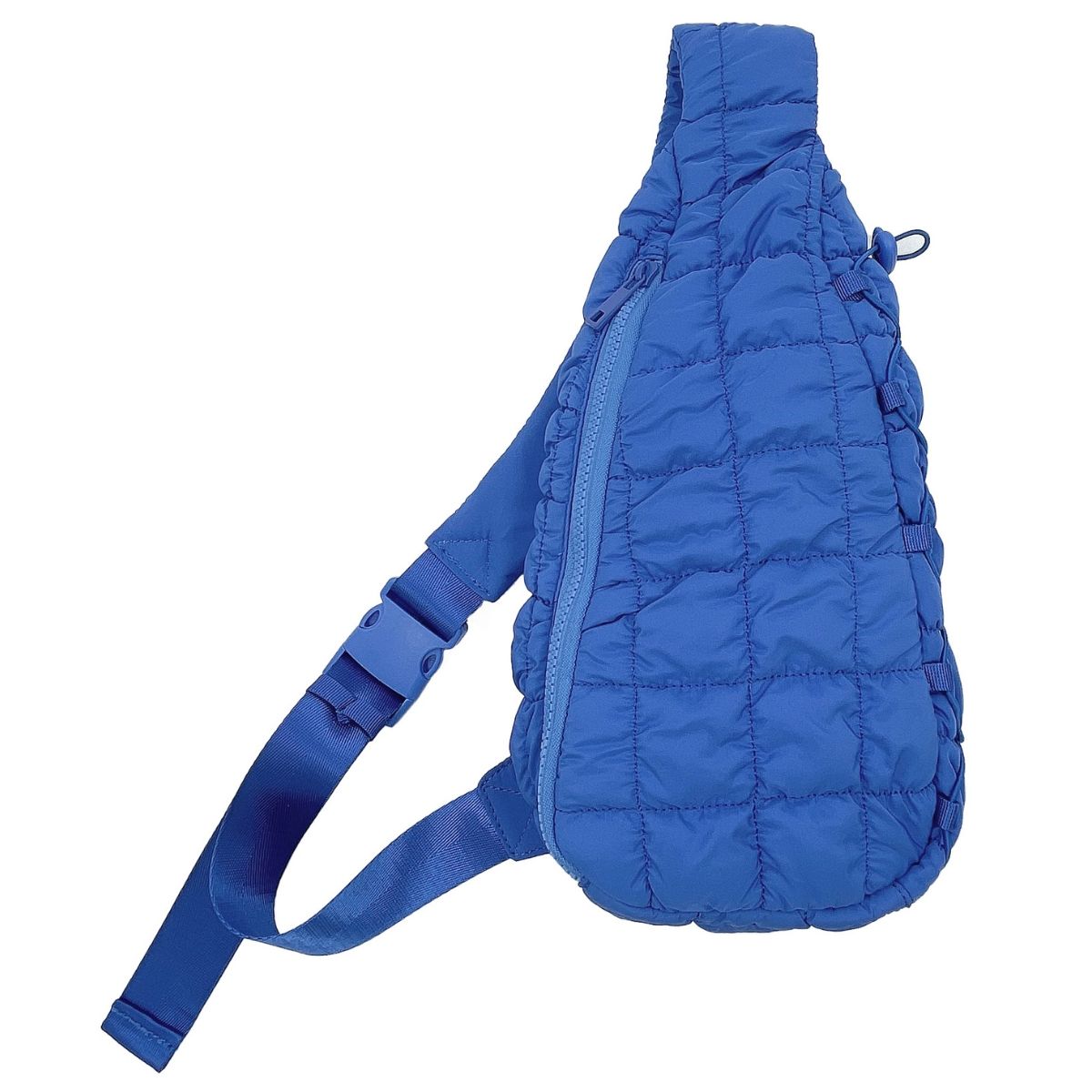 Quilted Sling Bag Blue Crossbody Bag for Women