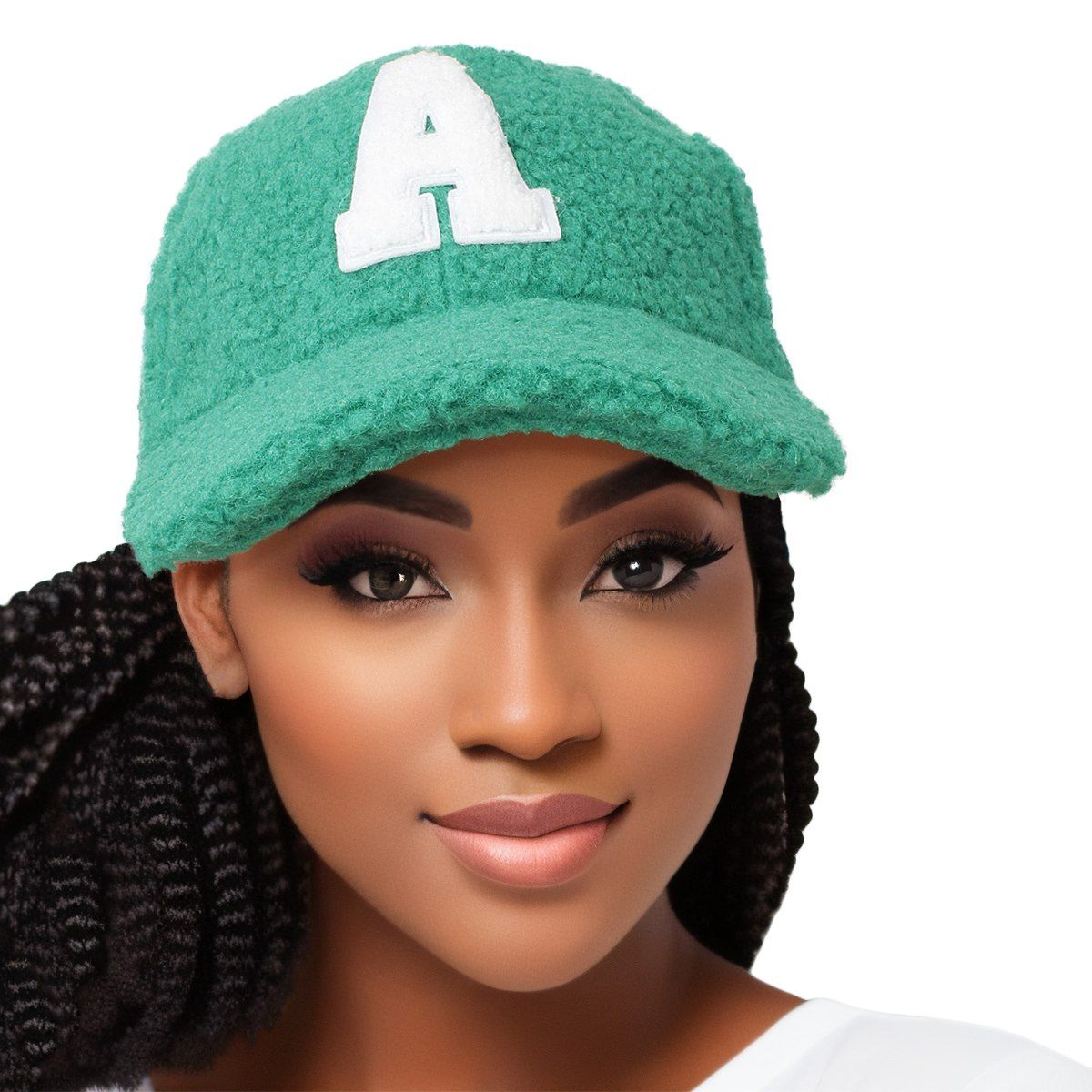 AKA Sorority Green Sherpa A Patch Baseball Hat