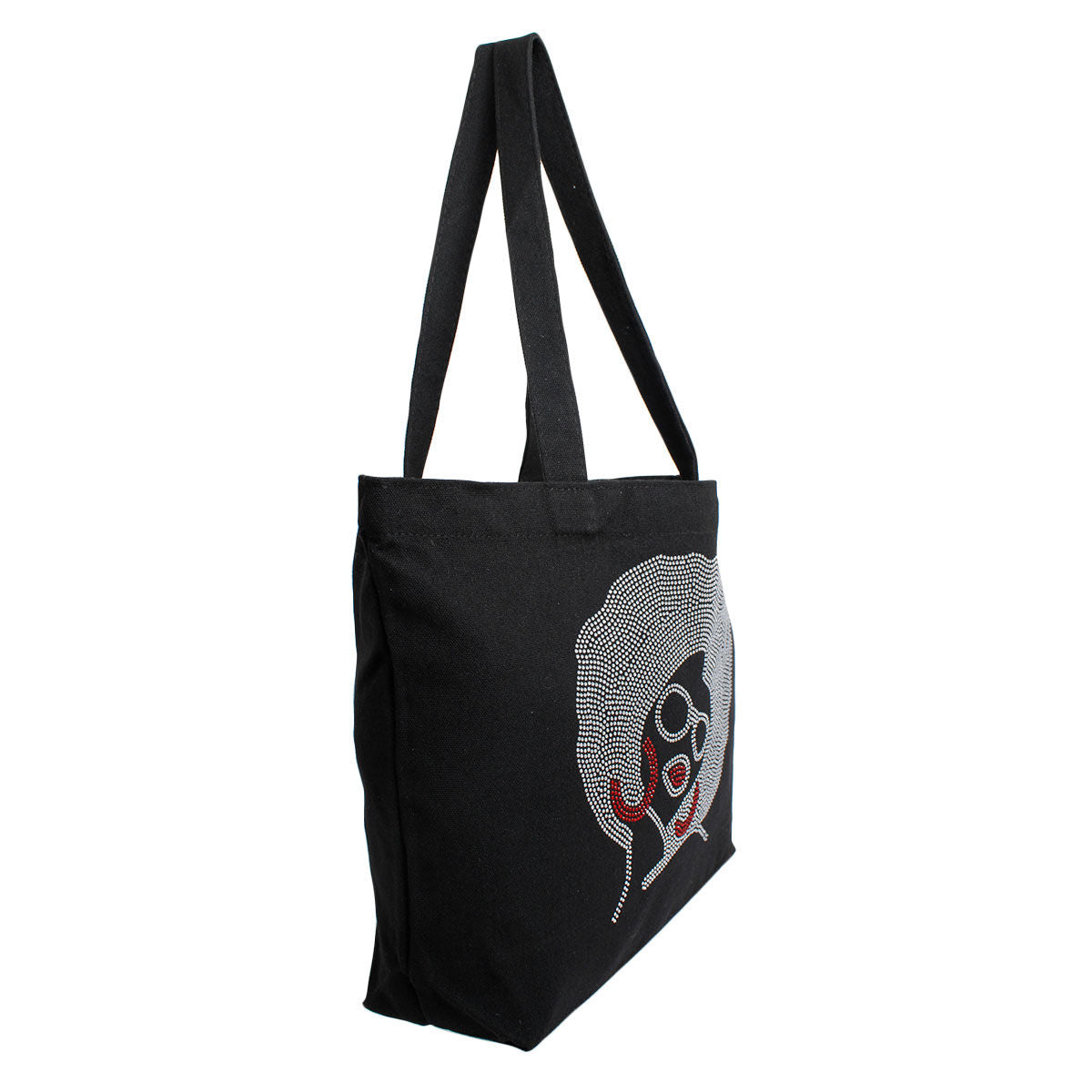 Tote Black Canvas Afro Bling Bag for Women - Premium Wholesale Fashion Accessories from Pinktown - Just $19! Shop now at chiquestyles