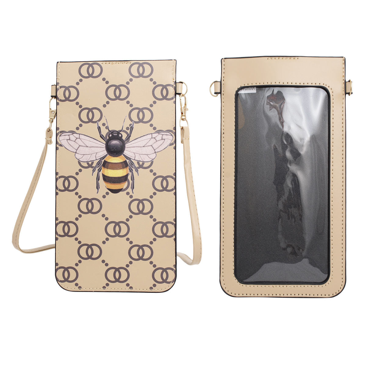 Phone Crossbody Luxe Bee Brown Bag for Women - Premium Wholesale Fashion Accessories from Pinktown - Just $16! Shop now at chiquestyles