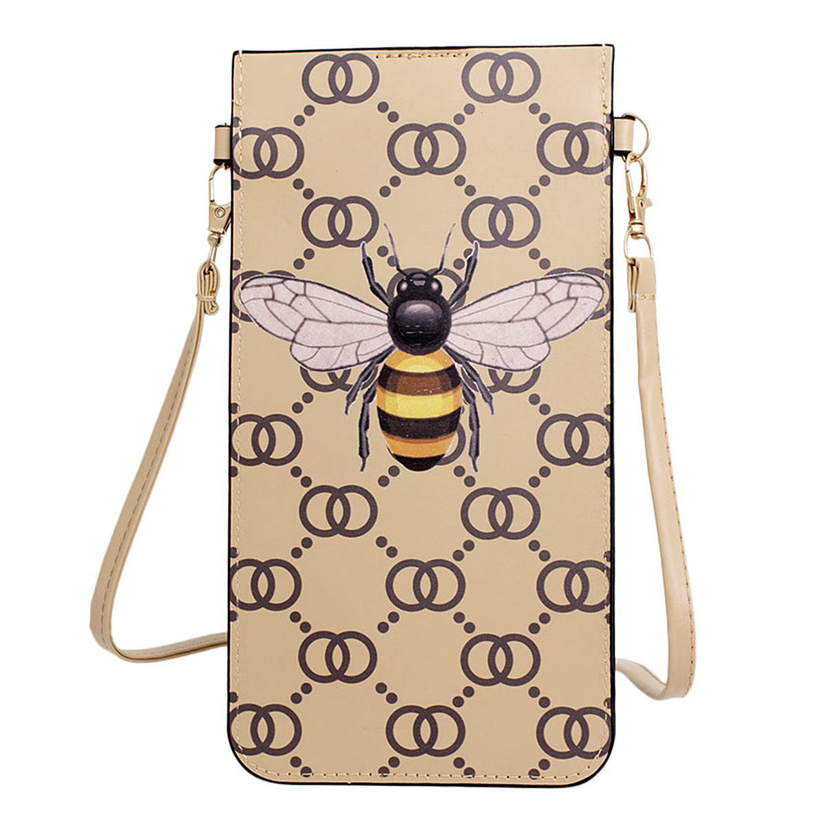 Phone Crossbody Luxe Bee Brown Bag for Women - Premium Wholesale Fashion Accessories from Pinktown - Just $16! Shop now at chiquestyles