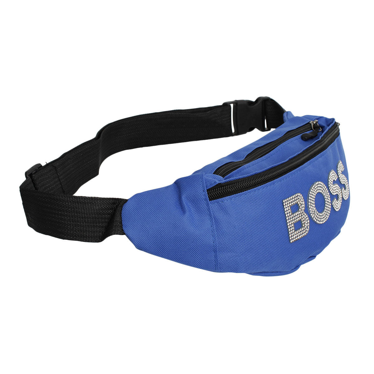 Fanny Pack Blue BOSS Rhinestone Bag for Women - Premium Wholesale Fashion Accessories from Pinktown - Just $16! Shop now at chiquestyles