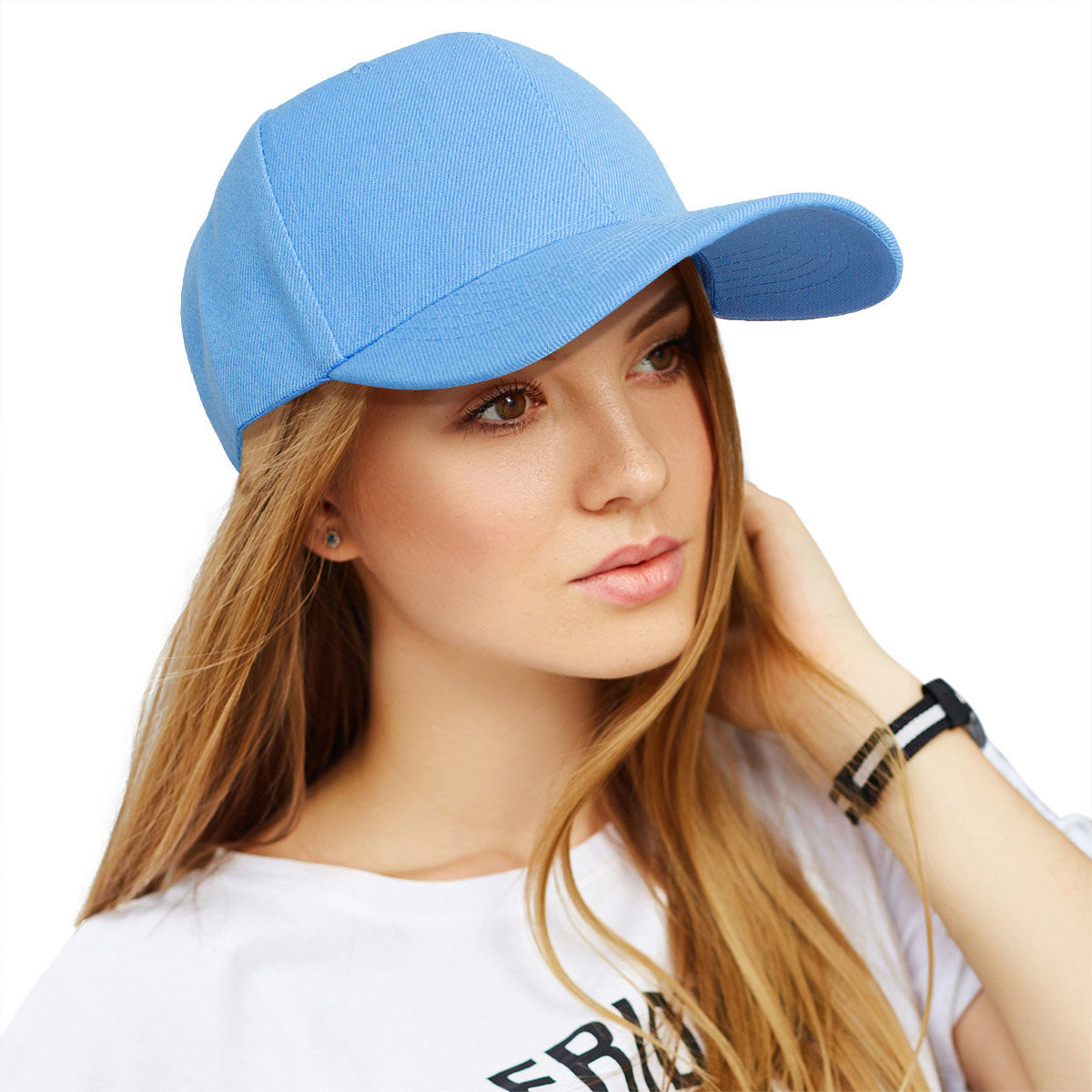 Hat Blue Canvas Baseball Cap for Women - Premium Wholesale Fashion Accessories from Pinktown - Just $6! Shop now at chiquestyles