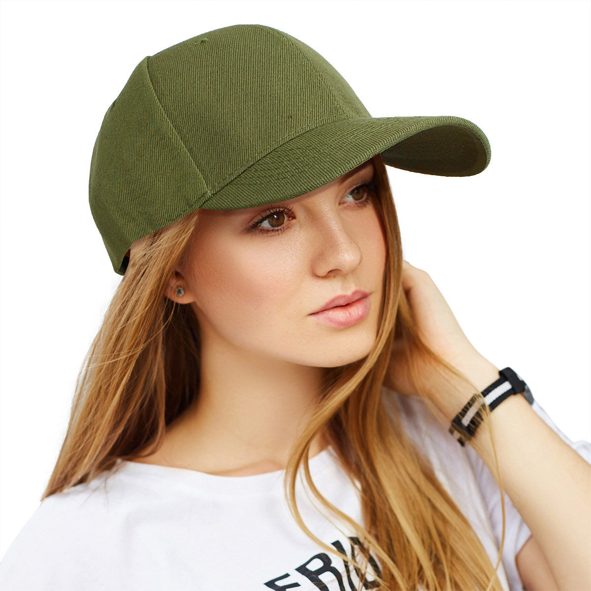 Hat Olive Canvas Baseball Cap for Women - Premium Wholesale Fashion Accessories from Pinktown - Just $6! Shop now at chiquestyles