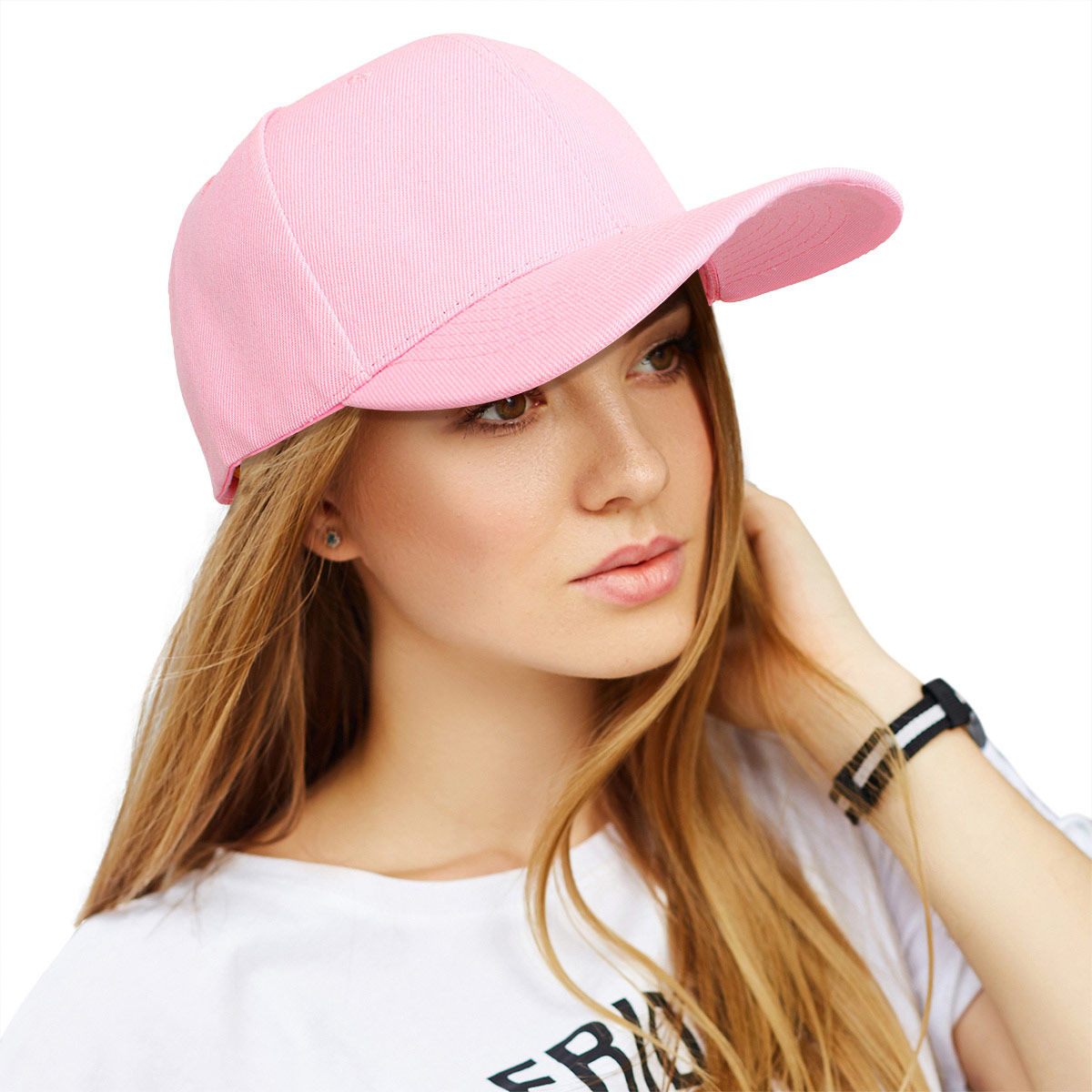 Hat Pink Canvas Baseball Cap for Women - Premium Wholesale Fashion Accessories from Pinktown - Just $6! Shop now at chiquestyles